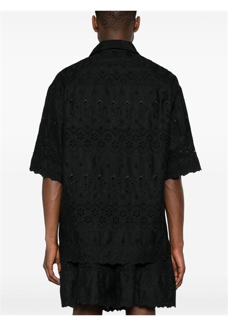 Camicia in broderie-anglaise in nero - uomo SIMONE ROCHA | 5208T1061BLK